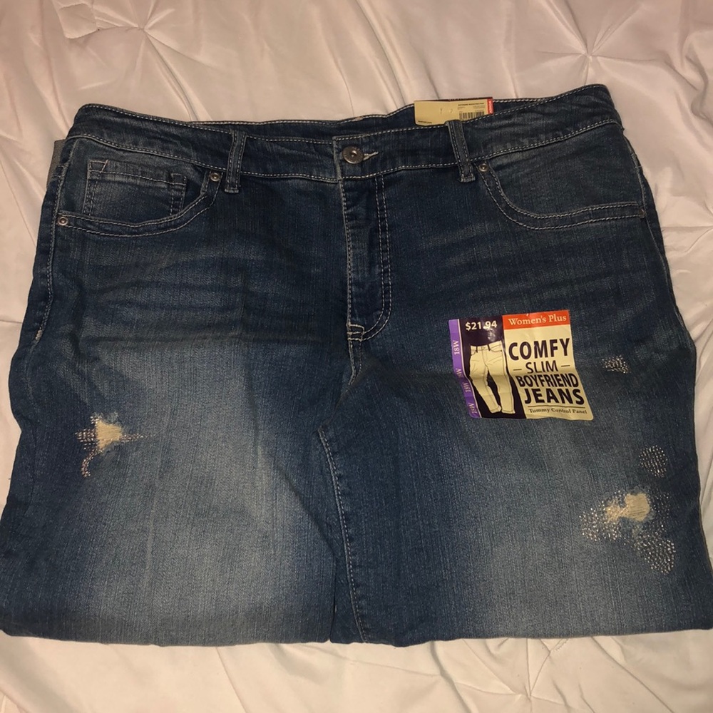 Women’s plus slim boyfriend jean size 18